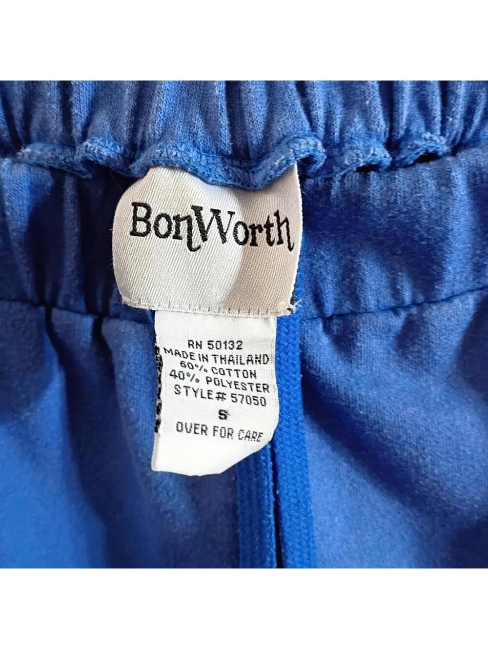 Bon Worth Blue Drawstring Elastic Waist Pants Size S